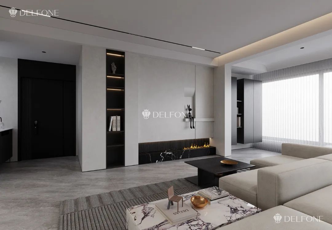 DELFONE案例分享 | 163㎡現(xiàn)代極簡(jiǎn)風(fēng)，巖繹不一樣的美